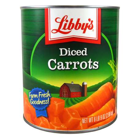 LIBBY Carrots Diced Low Sodium 105 oz., PK6 F003710096223